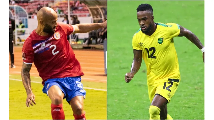 Ricardo Blanco of Costa Rica (left) and Junior Flemmings of Jamaica (Getty).