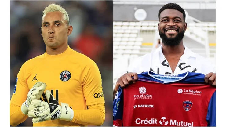 Keiler Navas of Paris Saint-Germain (left) and Jean-Claude Billong of Clermont (right). (Getty & Clermont Foot 63 @ Facebook)