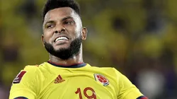 Miguel Borja of Colombia during the match against Chile (Getty).
