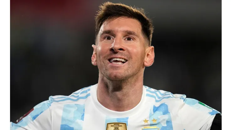 Lionel Messi celebrates after scoring against Bolivia (Getty).