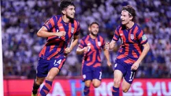 Ricardo Pepi scores the second goal in the USMNT 4-1 win over Honduras. (US Soccer Twitter)