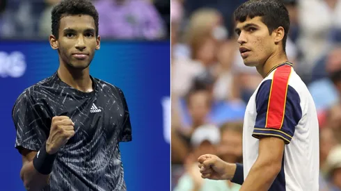 Felix Auger-Aliassime of Canada (left) and Carlos Alcaraz (Getty).