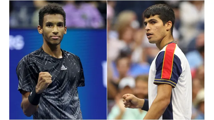 Felix Auger-Aliassime of Canada (left) and Carlos Alcaraz (Getty).