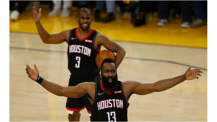 Chris Paul & James Harden. (Getty)