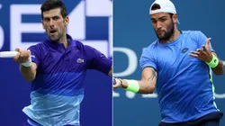 Novak Djokovic (left) and Matteo Berrettini (Getty).