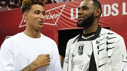 Kyle Kuzma & LeBron James. (Getty)