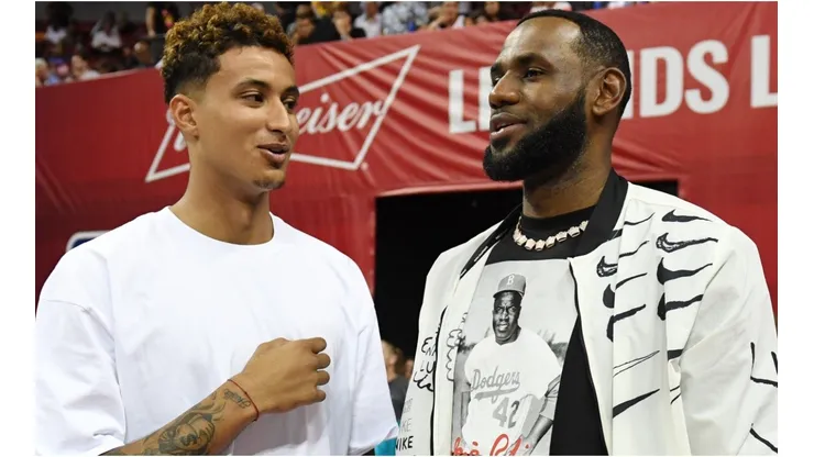 Kyle Kuzma & LeBron James. (Getty)