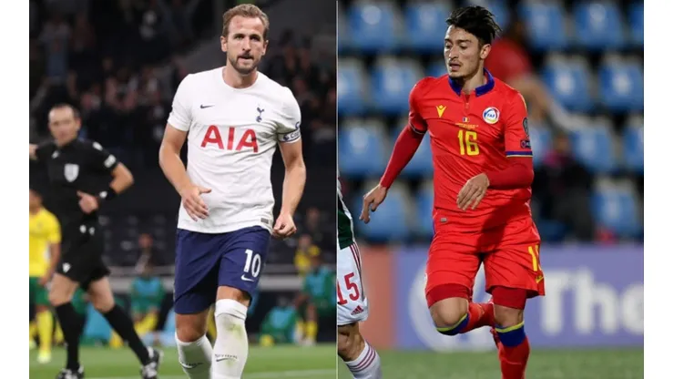 Kane of England (left) and Alex Martinez of Andorra (right) (Getty)