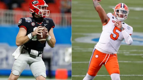 JT Daniels of Georgia Bulldgos (left) and DJ Uiagalelei of Clemson Tigers (right) (Getty)