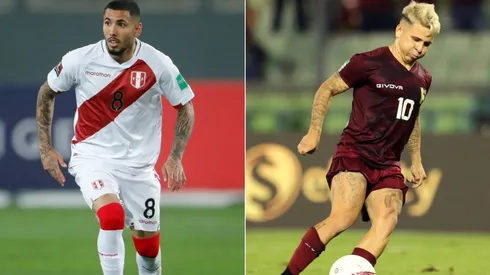 Sergio Flores of Peru (left) and Yeferson Soteldo of Venezuela (Getty).