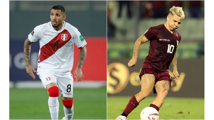 Sergio Flores of Peru (left) and Yeferson Soteldo of Venezuela (Getty).