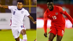 Weston McKennie (left) & Alphonso Davies. (Getty)