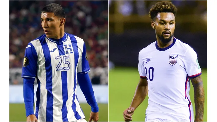 Konrad de la Fuente of the United States (left) and Kevin Lopez of Honduras (right). (Getty)