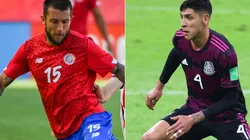 Francisco Calvo of Costa Rica (left) and Edson Alvarez of Mexico (right). (Getty)