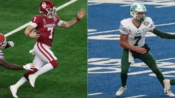 Spencer Rattler of Oklahoma (left) and Michael Pratt of Tulane (right) (Getty)