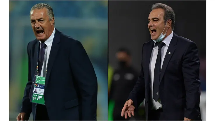 Ecuador manager Gustavo Alfaro (left) and Chile coach Martin Lasarte. (Getty)