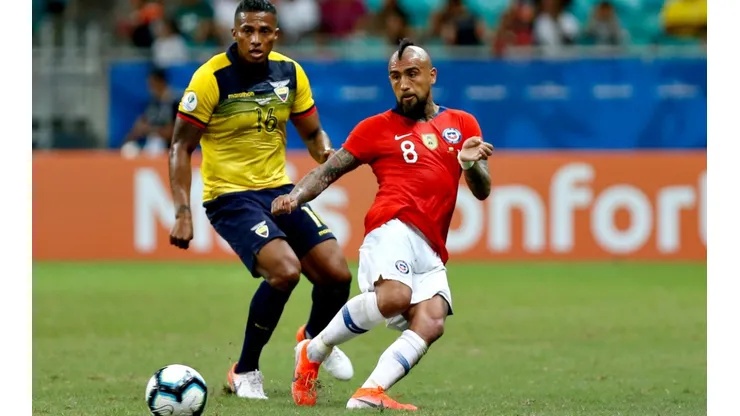 Arturo Vidal of Chile during a match against Ecuador (Getty).