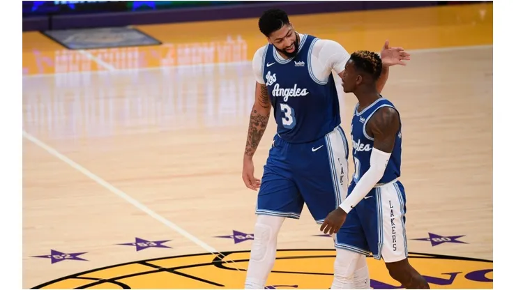 Anthony Davis & Dennis Schroder. (Getty)