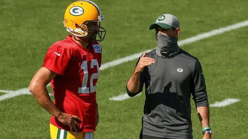 Aaron Rodgers & Matt LaFleur. (Getty)