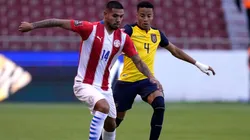 Hector Martinez of Paraguay and Byron Castillo of Ecuador. (Getty)