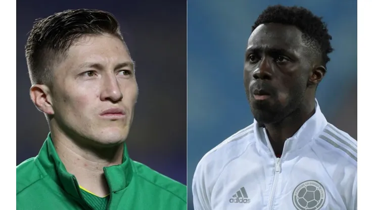 Alejandro Chumacero of Bolivia (left) and Davinson Sanchez of Colombia (right) (Getty)