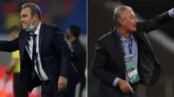 Chile's head coach Martin Lasarte (left) and Brazil's coach Tite (Getty).