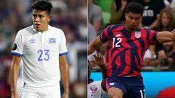 Marvin Marquez of El Salvador (left) and Miles Robinson of the United States (Getty).