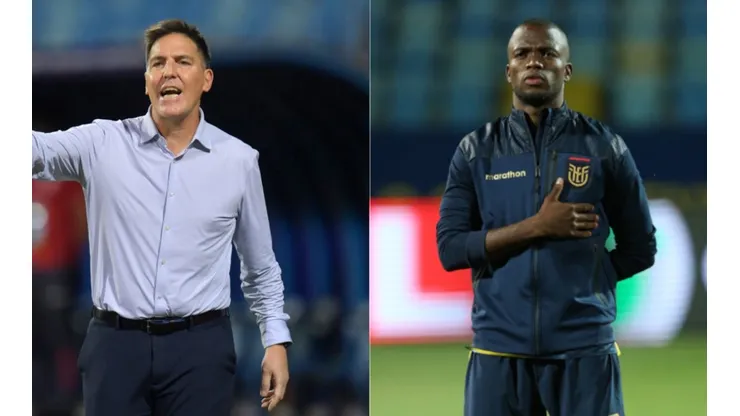 Eduardo Berizzo, Head Coach of Paraguay (left) and Enner Valencia of Ecuador (right) (Getty)