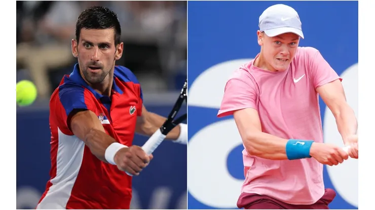 Novak Djokovic (left) and Holger Runes (Getty).