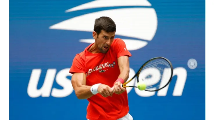 Novak Djokovic at the US Open 2021 (Getty)