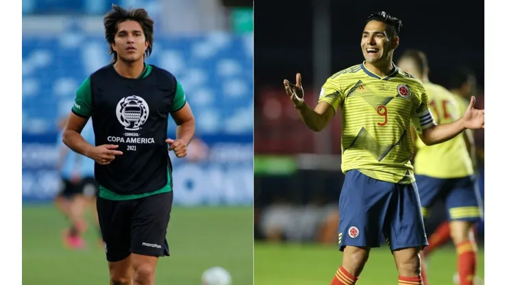 Marcelo Moreno of Bolivia (left) and Radamel Falcao of Colombia (right) (Getty)