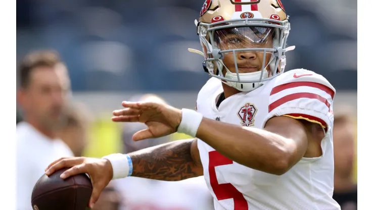 Trey Lance of the San Francisco 49ers (Getty)
