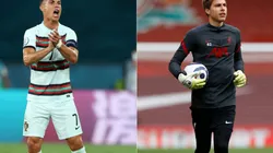 Cristiano Ronaldo of Portugal (left) and Caoimhin Kelleher of Ireland (right) (Getty)