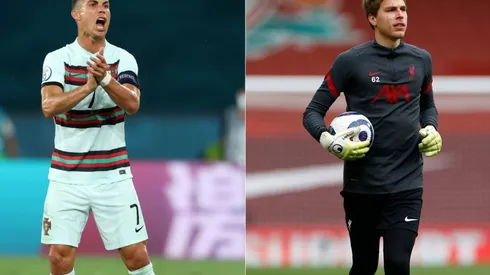 Cristiano Ronaldo of Portugal (left) and Caoimhin Kelleher of Ireland (right) (Getty)