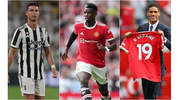 Cristiano Ronaldo (left), Paul Pogba, and Raphael Varane would be some of the stellar names in Manchester United lineup in 2021-2022. (Getty)