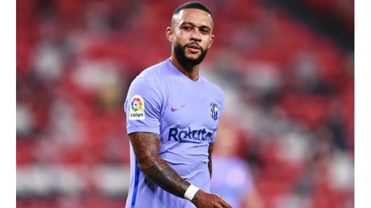 Memphis Depay of Barcelona (Getty).
