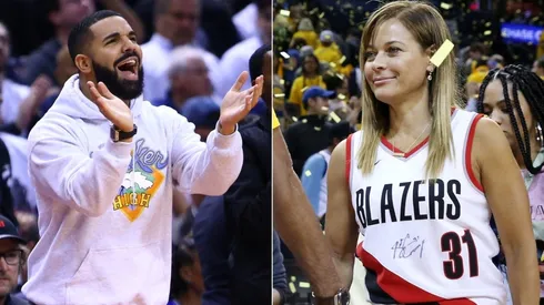 Drake (left) & Sonya Curry. (Getty)