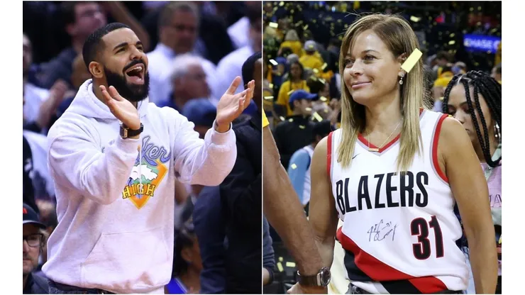 Drake (left) & Sonya Curry. (Getty)