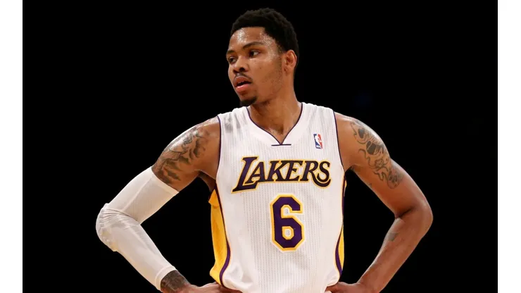 Kent Bazemore in action during his first stint with the Lakers in 2014. (Getty)