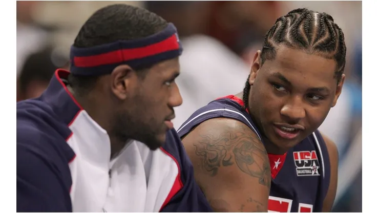 LeBron James & Carmelo Anthony. (Getty)