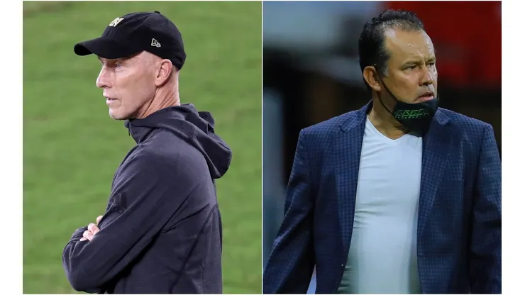 MLS All-Star Team coach Bob Bradley (left) and Liga MX All-Star Team HC Juan Reynoso. (Getty)