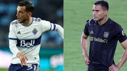 Russell Teibert of Vancouver Whitecaps (left), and Eddie Segura of Los Angeles FC (Right) (Getty)