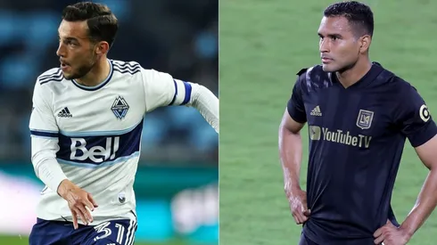 Russell Teibert of Vancouver Whitecaps (left), and Eddie Segura of Los Angeles FC (Right) (Getty)