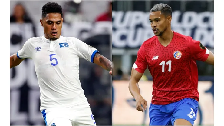 Ronald Gomez of El Salvador (left) and Ariel Lassiter of Costa Rica (Getty).