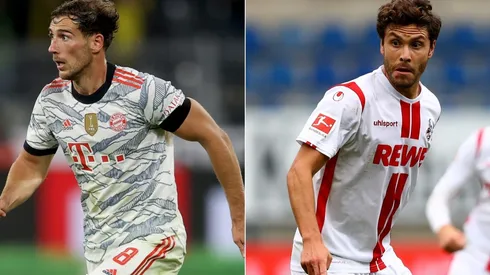 Leon Goretzka of Bayern Munich (left) and Jonas Hector of FC Koln (Getty).