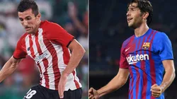 Vivian of Athletic Club (left) and Sergi Roberto of Barcelona. (Getty)