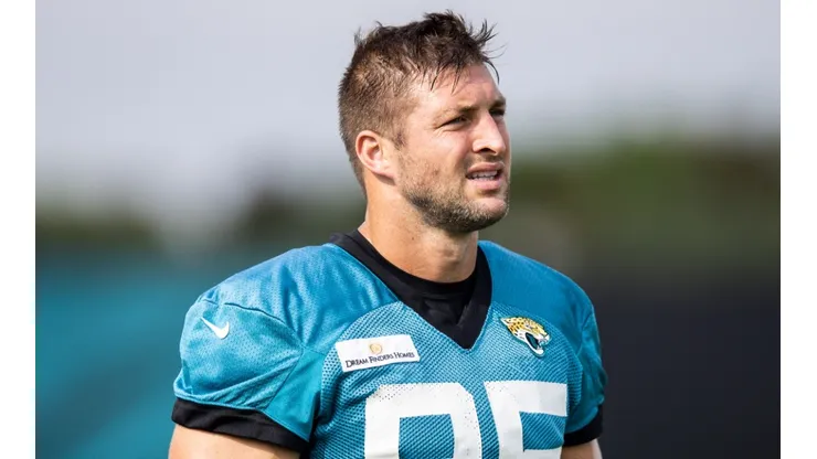 Tim Tebow was cut from the Jacksonville Jaguars roster for the 2021 NFL season. (Getty)