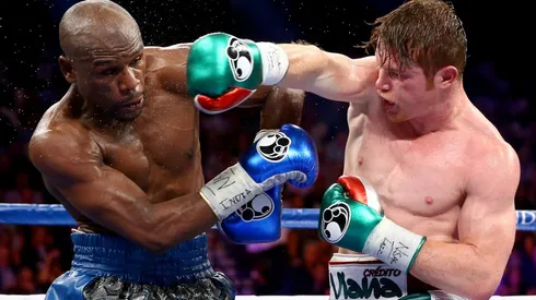 Floyd Mayweather and Canelo Alvarez faced each other with a huge purse at stake. (Getty)
