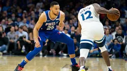 Ben Simmons vs. the Timberwolves. (Getty)