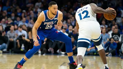 Ben Simmons vs. the Timberwolves. (Getty)